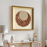 Installation Art painting brown texture wall art sculpture wall art 