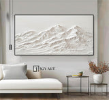 White Snow Mountain Wall Art Large White Snow Mountain Painting White Snow Mountain Canvas Art