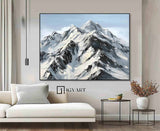 Large Mountain Landscape Oil Painting for Living Room Abstract Snow Mountain Oil Painting 