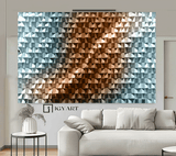 Blue Sculptured art Painting Wood carving wall art Art sculpture Textured Wall Decor Abstract 3D Textured Wall Art