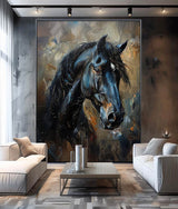 Animal Painting Horse Oil Painting Ferghana horse painting Horse Head Painting Personalized Gifts