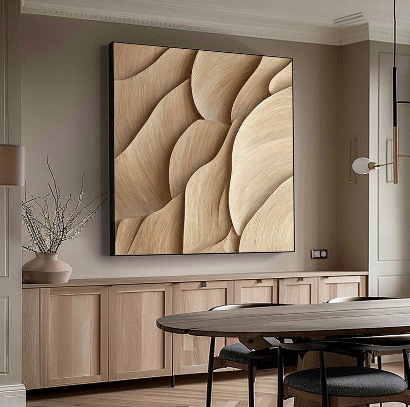 Geometric Wood Wall Art Wood carving wall art Sculptured art Painting