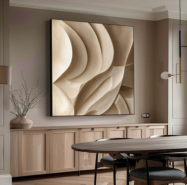 Wooden wall decor Art 3D Textured Wall Decor Wood carving wall art