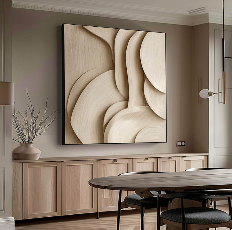 Geometric Wood Wall Art Wood carving wall art Sculptured art Painting