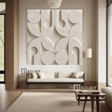 Beige Art sculpture Textured Wall Decor Sculptured art Painting Abstract 3D Textured Wall Decor Customizable colors