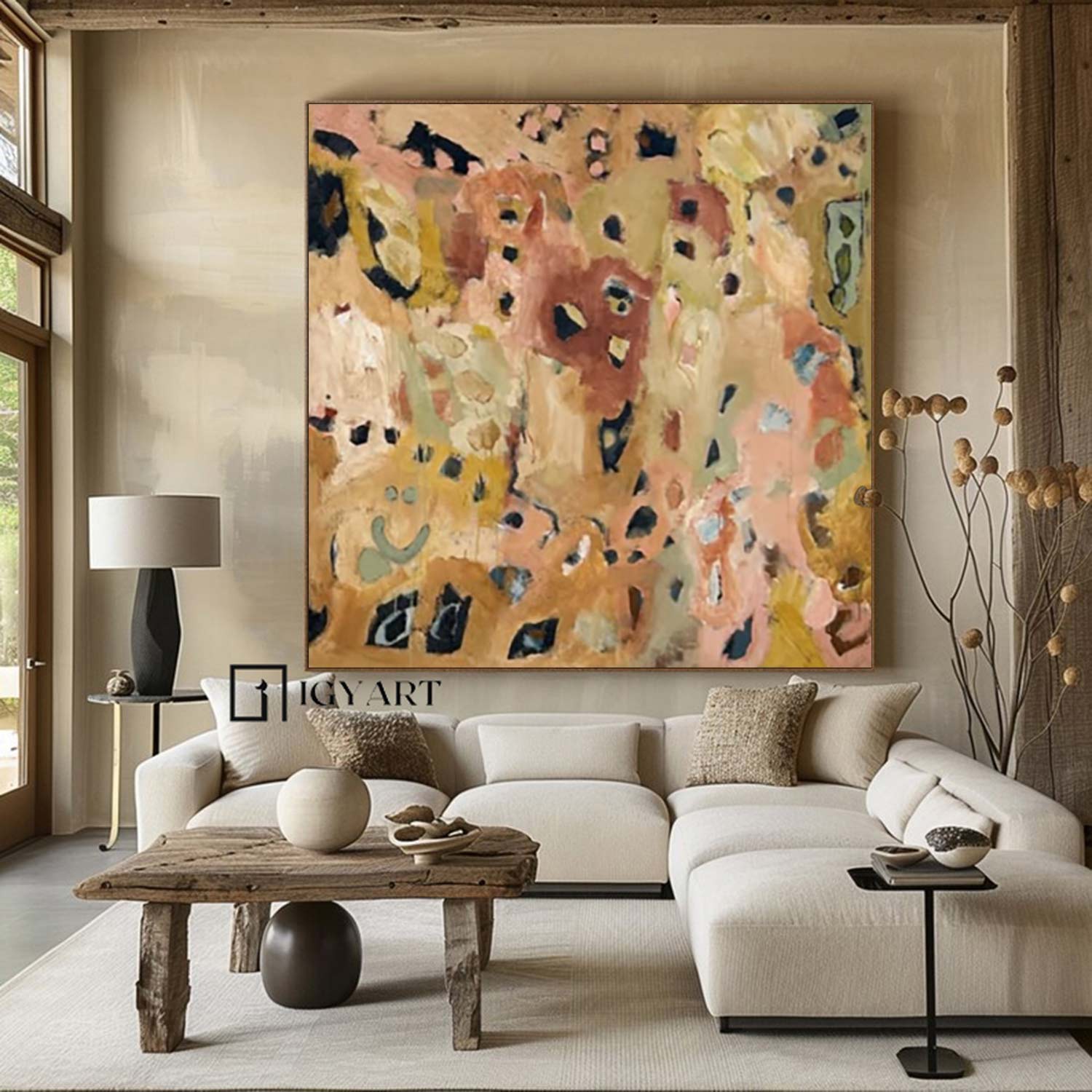 Green abstract painting street graffiti painting Pop Art painting 