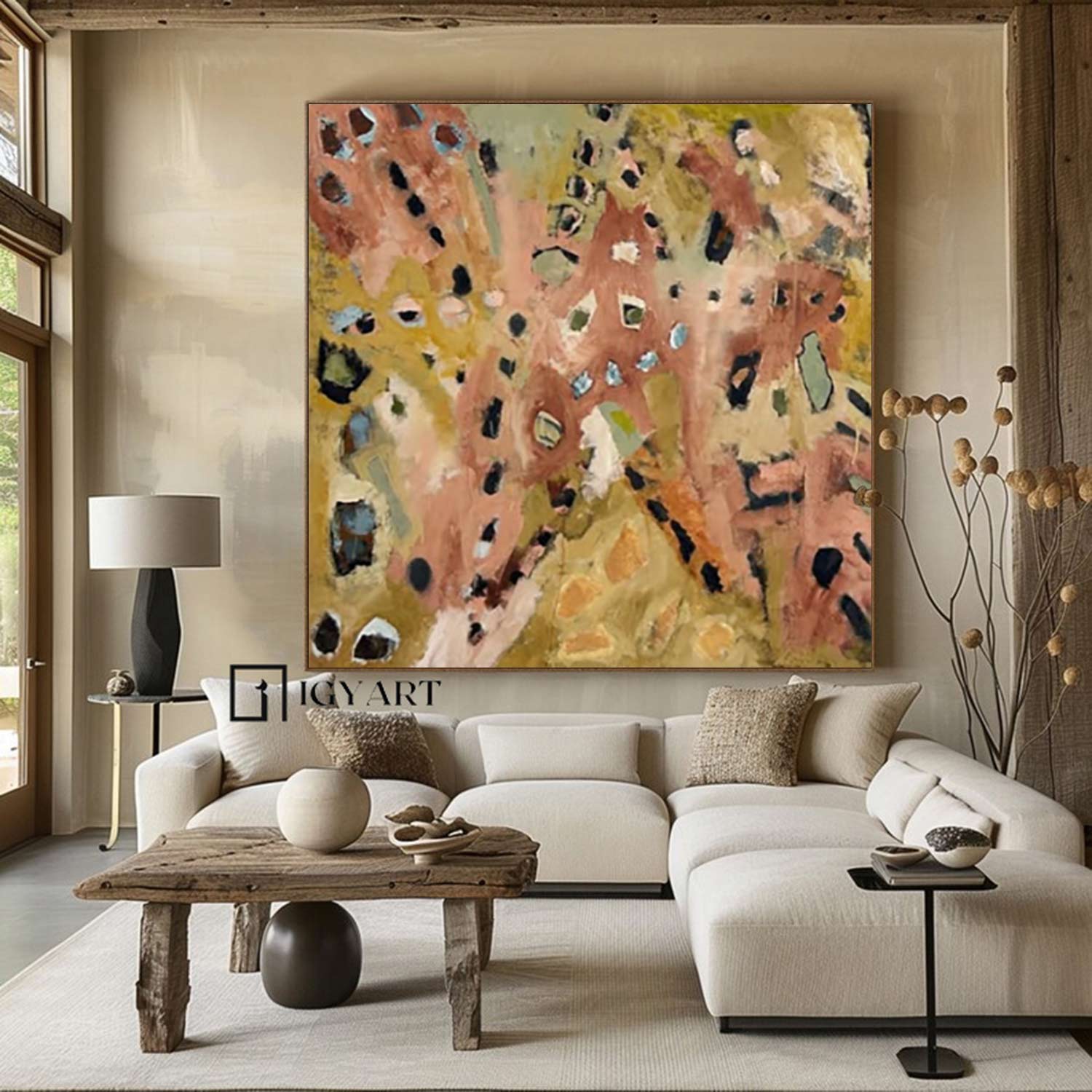 Green abstract painting street graffiti painting Pop Art painting