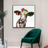 dairy cow painting Dairy cow Collage art painting bull collage art 
