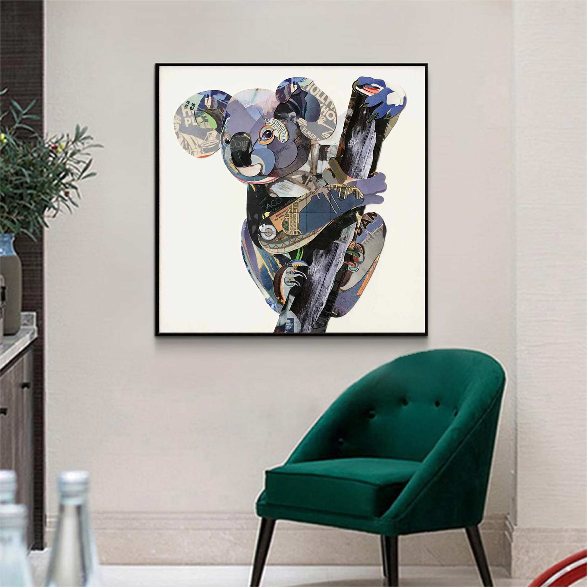 Koala Collage art painting Koala Painting Koala Collage painting