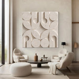 Beige Art sculpture Textured Wall Decor Sculptured art Painting Abstract 3D Textured Wall Decor Customizable colors