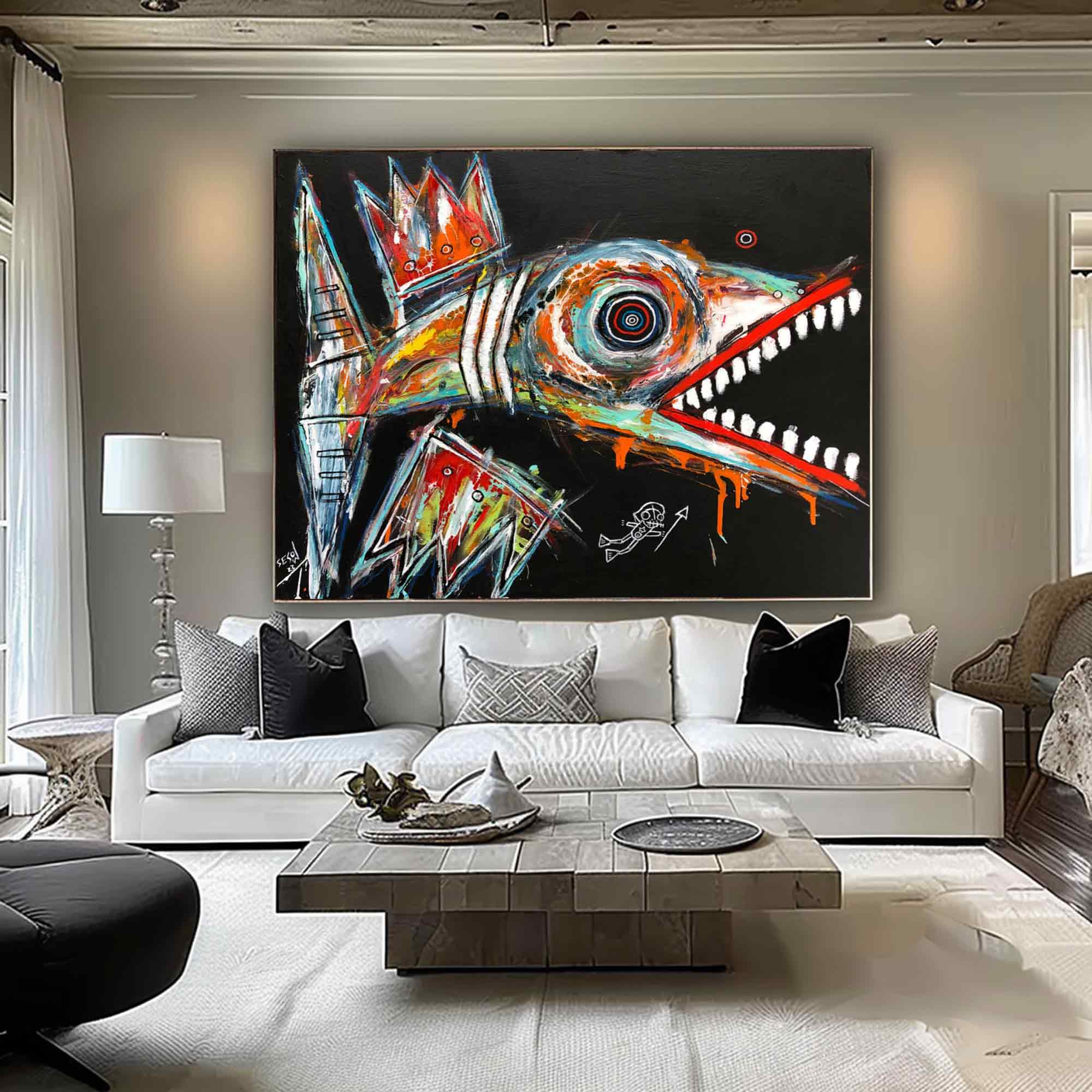 Colorful Pop Art Modern Graffiti Style Art Street Graffiti painting