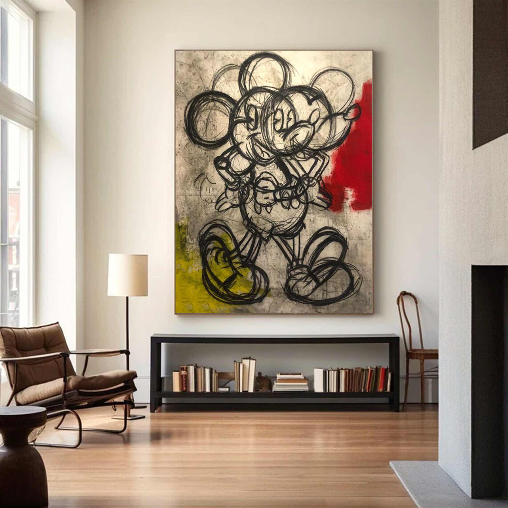 Mickey Mouse cartoon Graffiti painting street graffiti style art