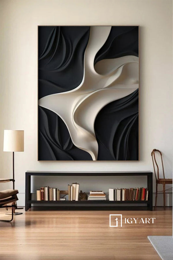 sculpture Textured Wall Decor Sculptured Wood Black Art Sculptured art Painting Geometric Wood Wall Art