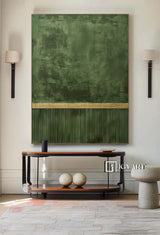 Large green abstract painting Sage green painting Green minimalism painting green painting