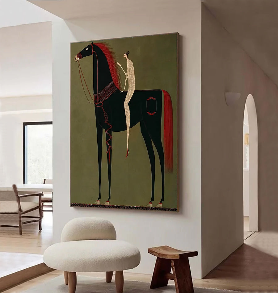 Equestrian Art Wall Decor Abstract Horse Silhouette Art Horse Wall Art