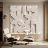 Beige Art sculpture Textured Wall Decor Sculptured art Painting Abstract 3D Textured Wall Decor Customizable colors