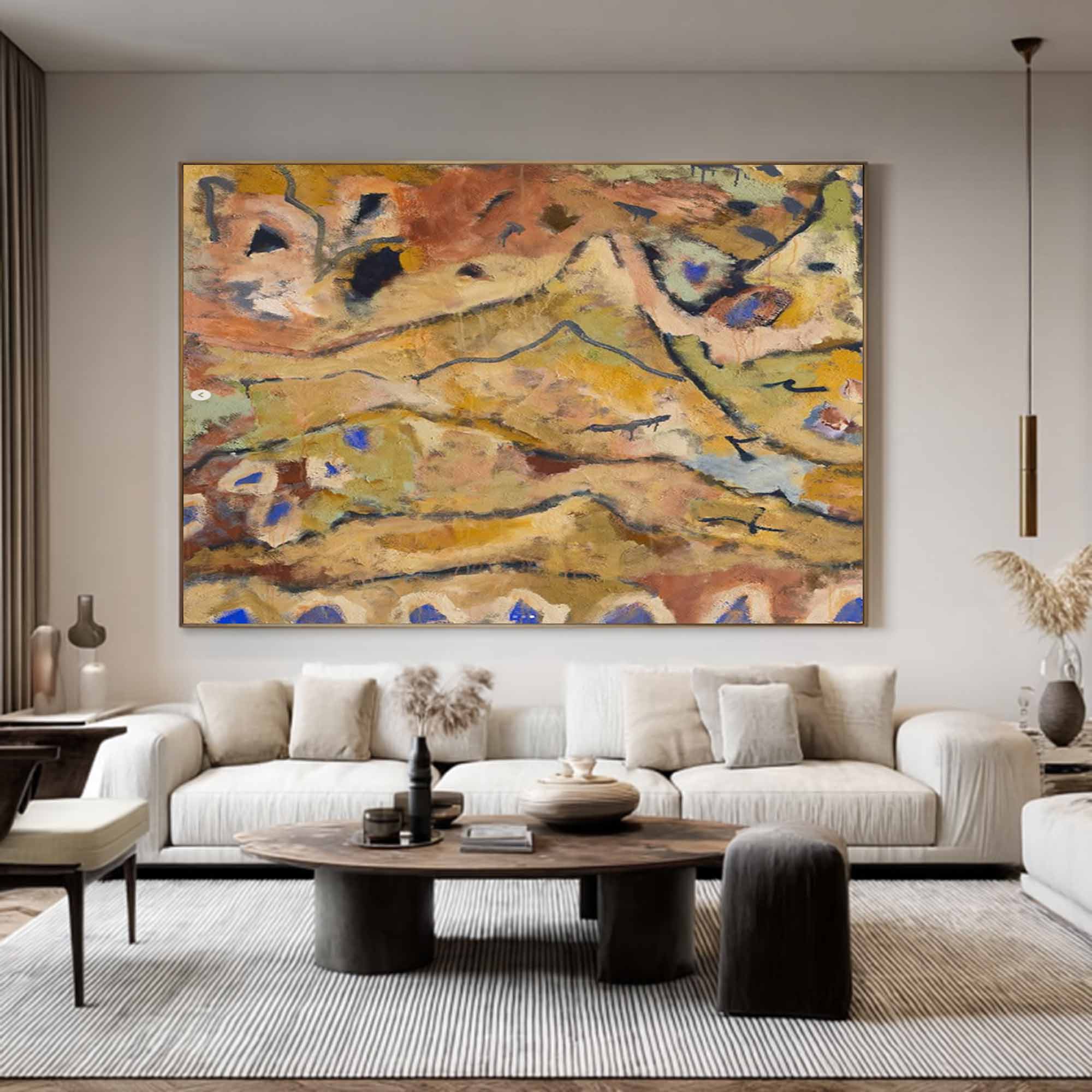 Earth-toned floral paintings brown pop abstract art brown graffiti art