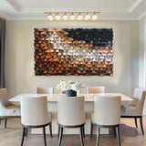 Wood carving wall art Art Black and white Sculptured art Painting sculpture Abstract 3D Textured Wall Art