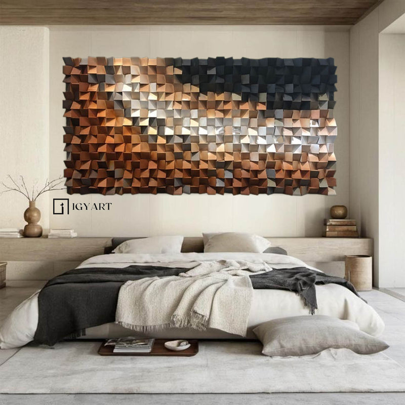 Wood carving wall art Art Black and white Sculptured art Painting sculpture Abstract 3D Textured Wall Art