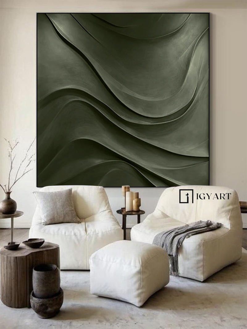 green Sculptured art Art sculpture Textured Wall Decor green 3D Textured Wall Decor Customized colors