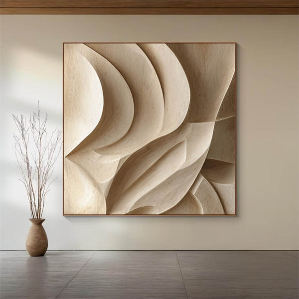 Wooden wall decor Art 3D Textured Wall Decor Wood carving wall art