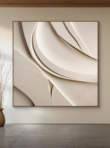 Beige Sculptured art Painting Art sculpture Textured Wall Decor Beige 3D Textured Wall Decor Customizable colors