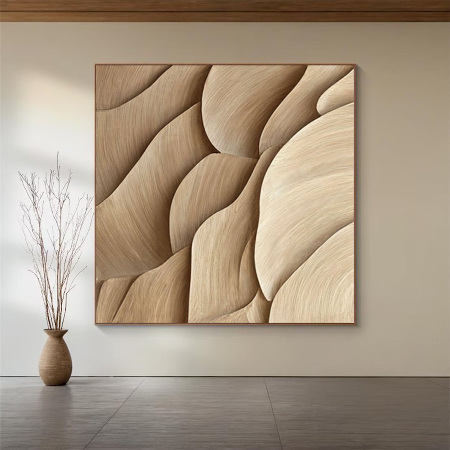 Geometric Wood Wall Art Wood carving wall art Sculptured art Painting