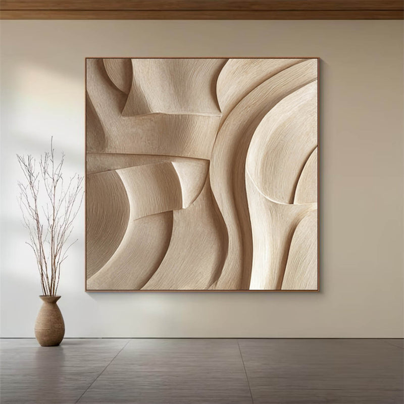 Geometric Wood Wall Art Wood carving wall art Sculptured art Painting