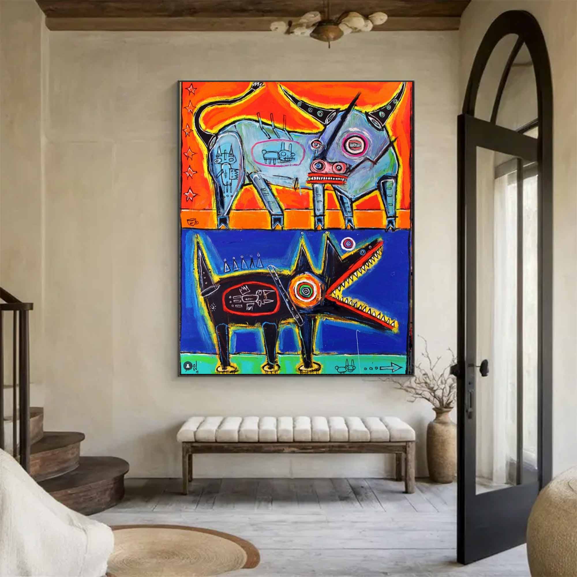 Colorful Pop Art Street Graffiti Art painting Modern Street Pop Art