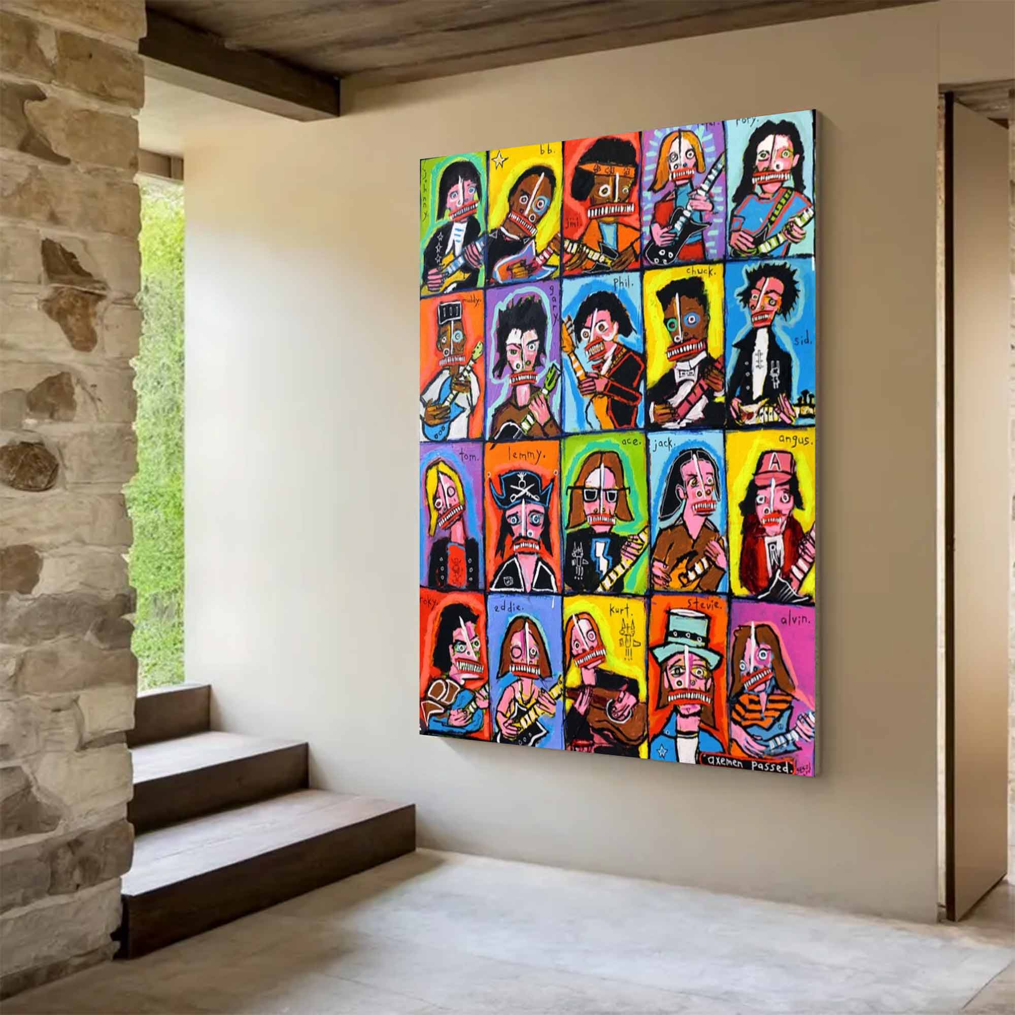 Abstract Graffiti Style Portrait Painting Pop Art Presidents Wall Art