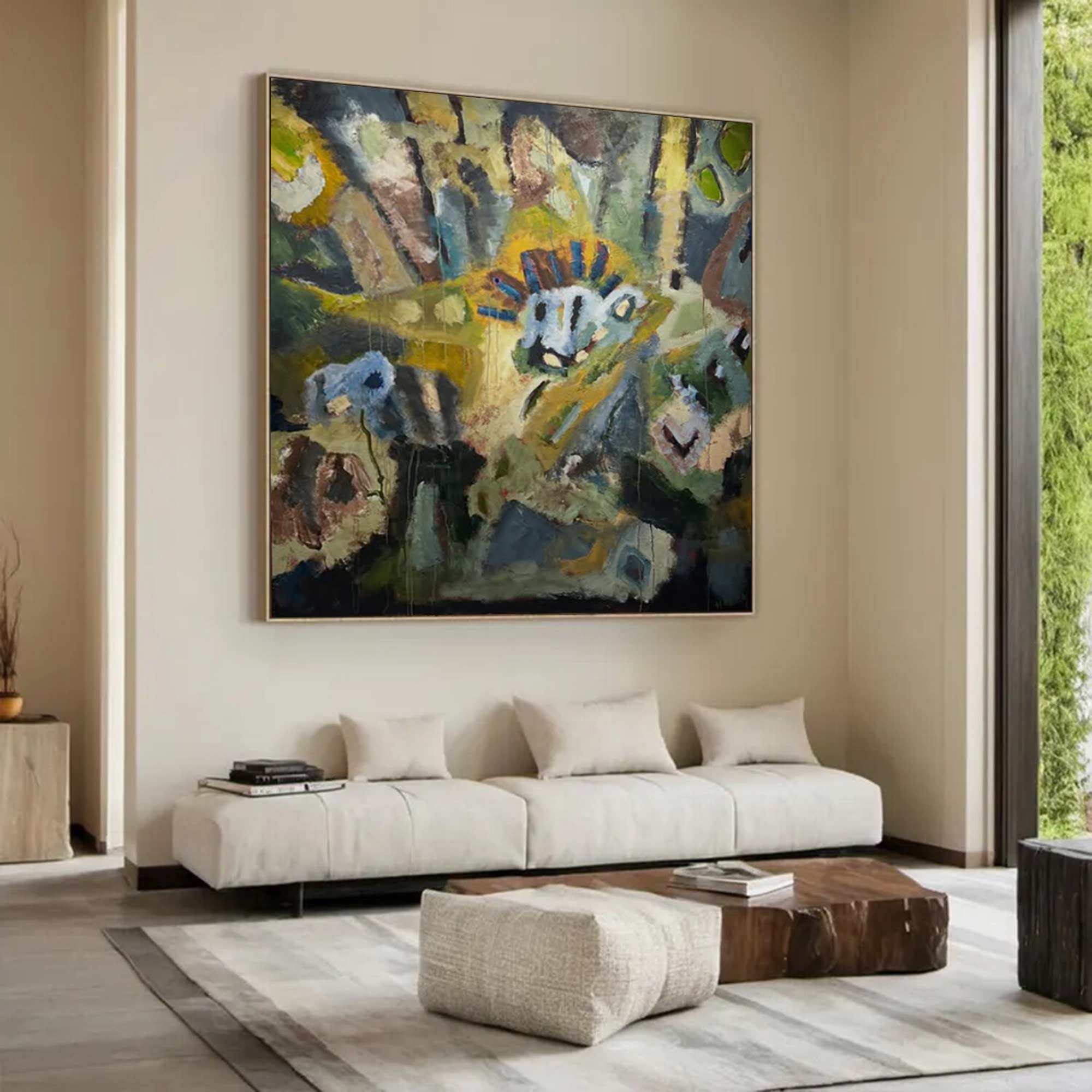 street graffiti painting graffiti-style painting Green abstract painting 