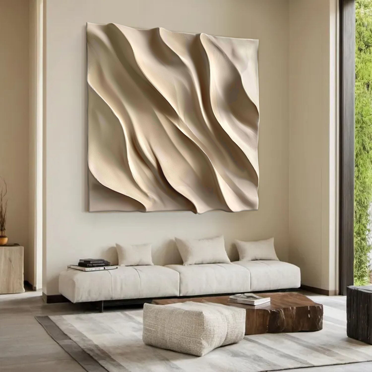 Sculptured art Painting Wood carving wall art Wood Textured Wall Decor