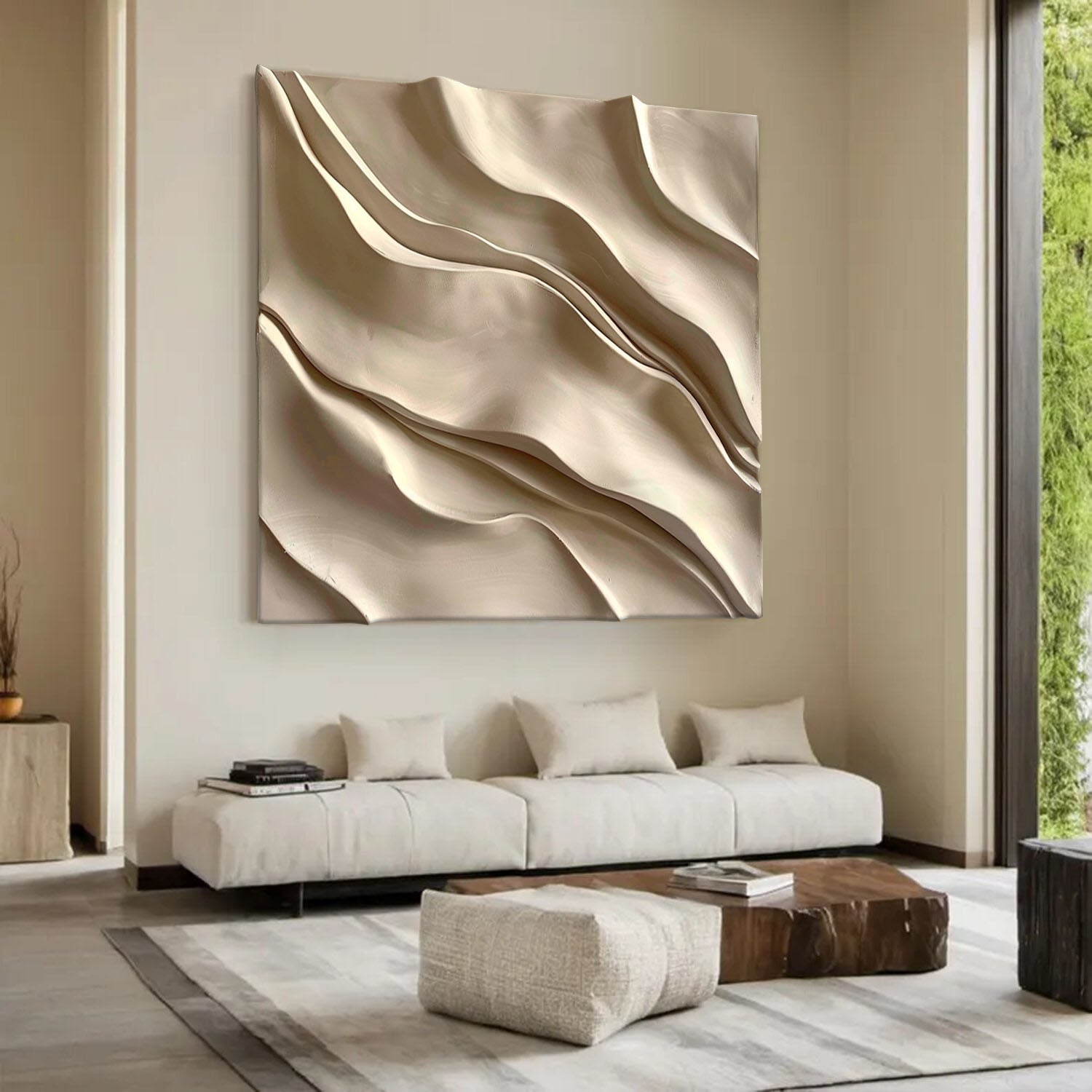 Sculptured art Painting Wood carving wall art Wood Textured Wall Decor