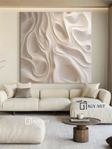 Beige Sculptured art Painting Art sculpture Textured Wall Decor Beige 3D Textured Wall Decor