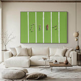 Green abstract art Large Green Textured Painting on Canvas Green Minimalist Wall Art Green Football Sports Oil Painting