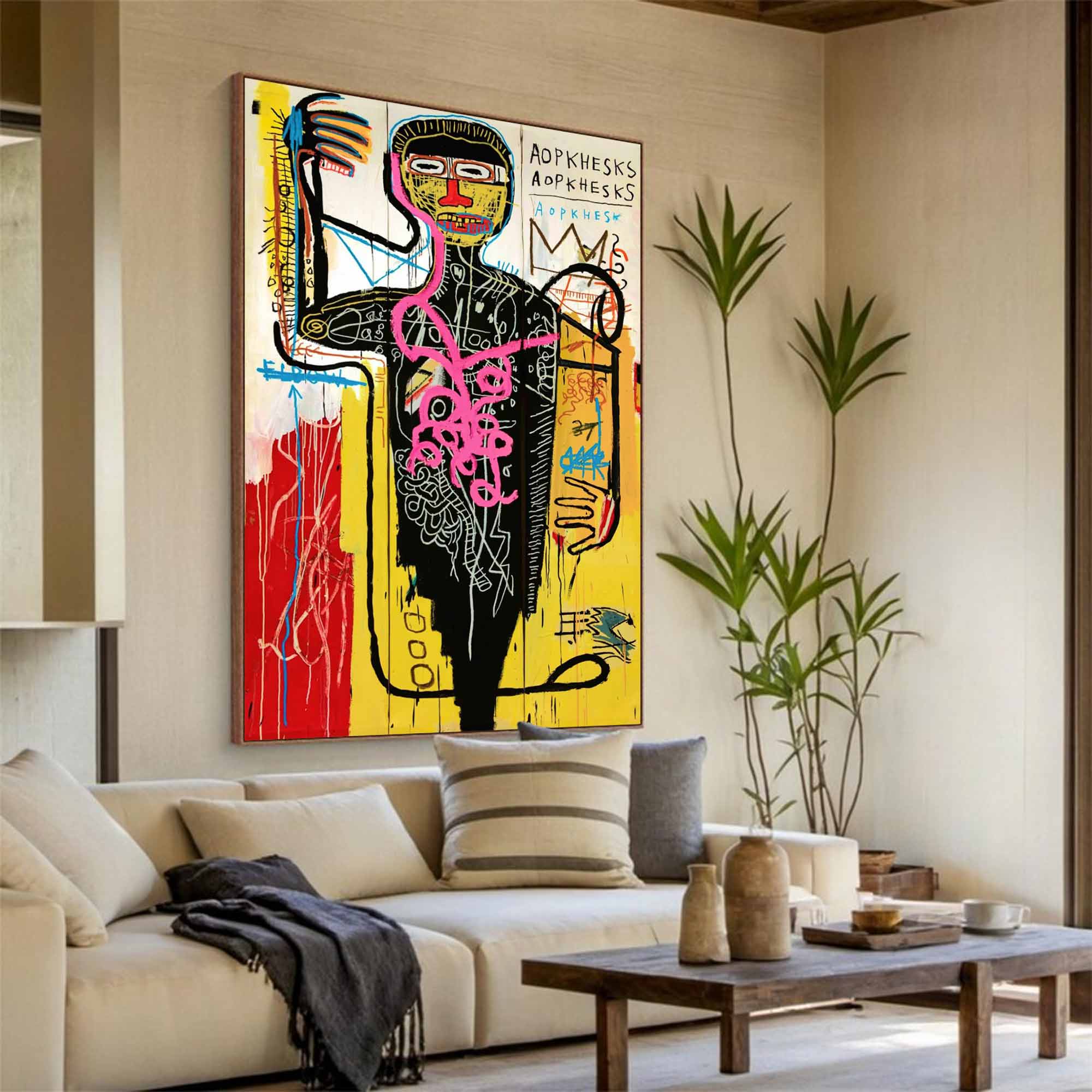 street graffiti art,vibrant colorful style of Basquiat art,Pop art