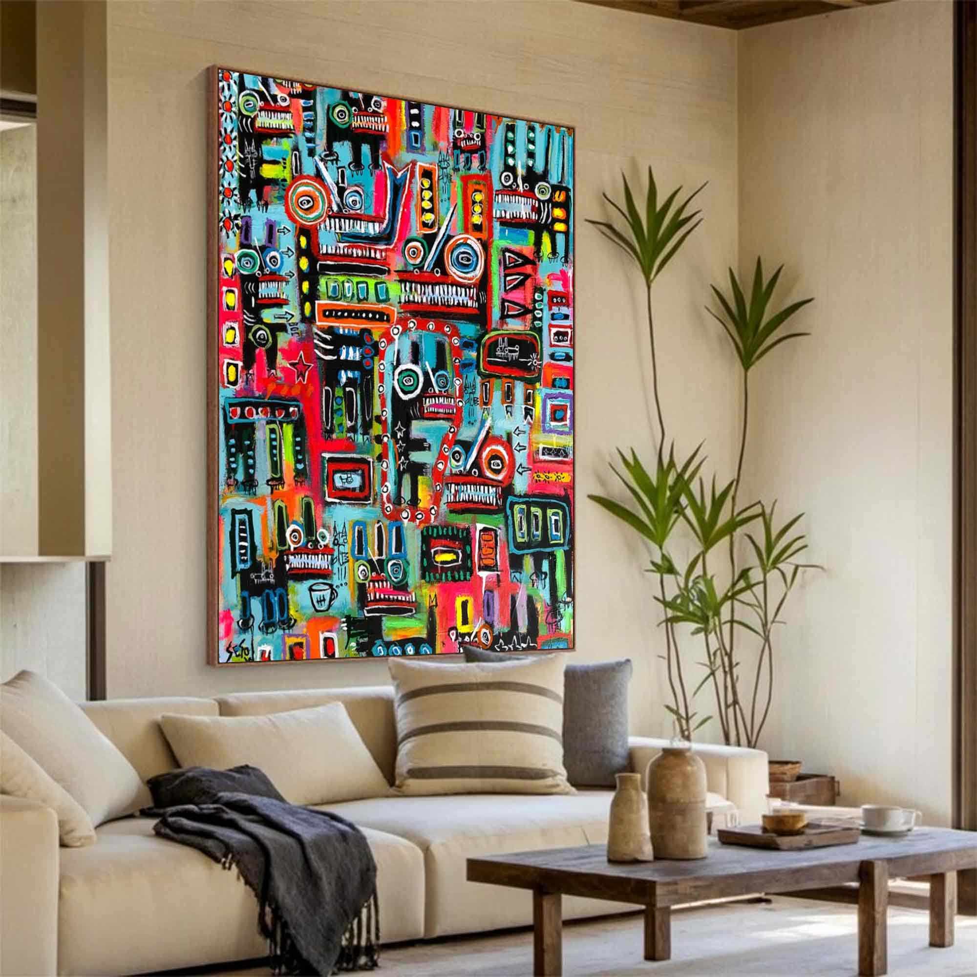 Pop Abstract Art Abstract Graffiti Style Painting Modern Graffiti Art