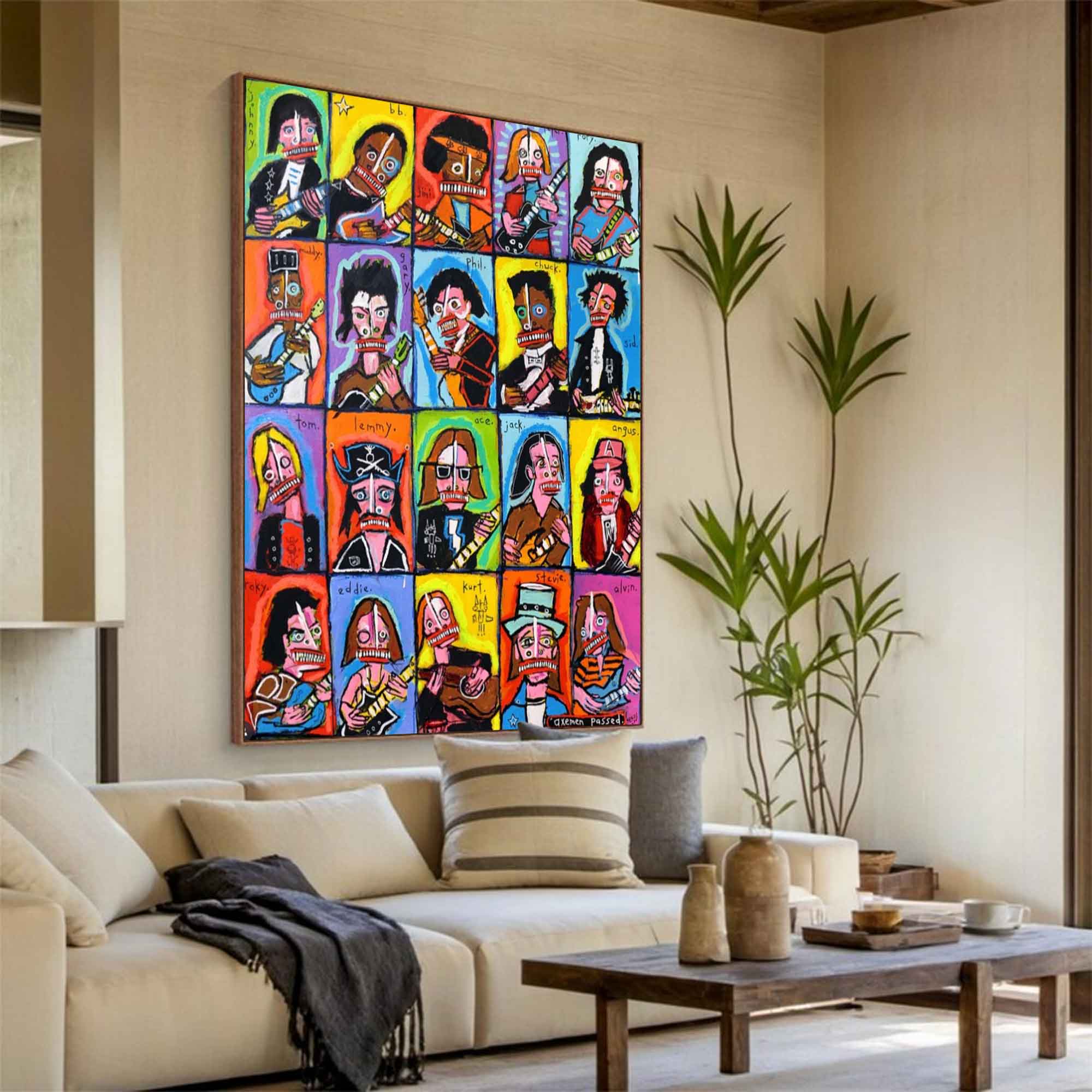 Abstract Graffiti Style Portrait Painting Pop Art Presidents Wall Art