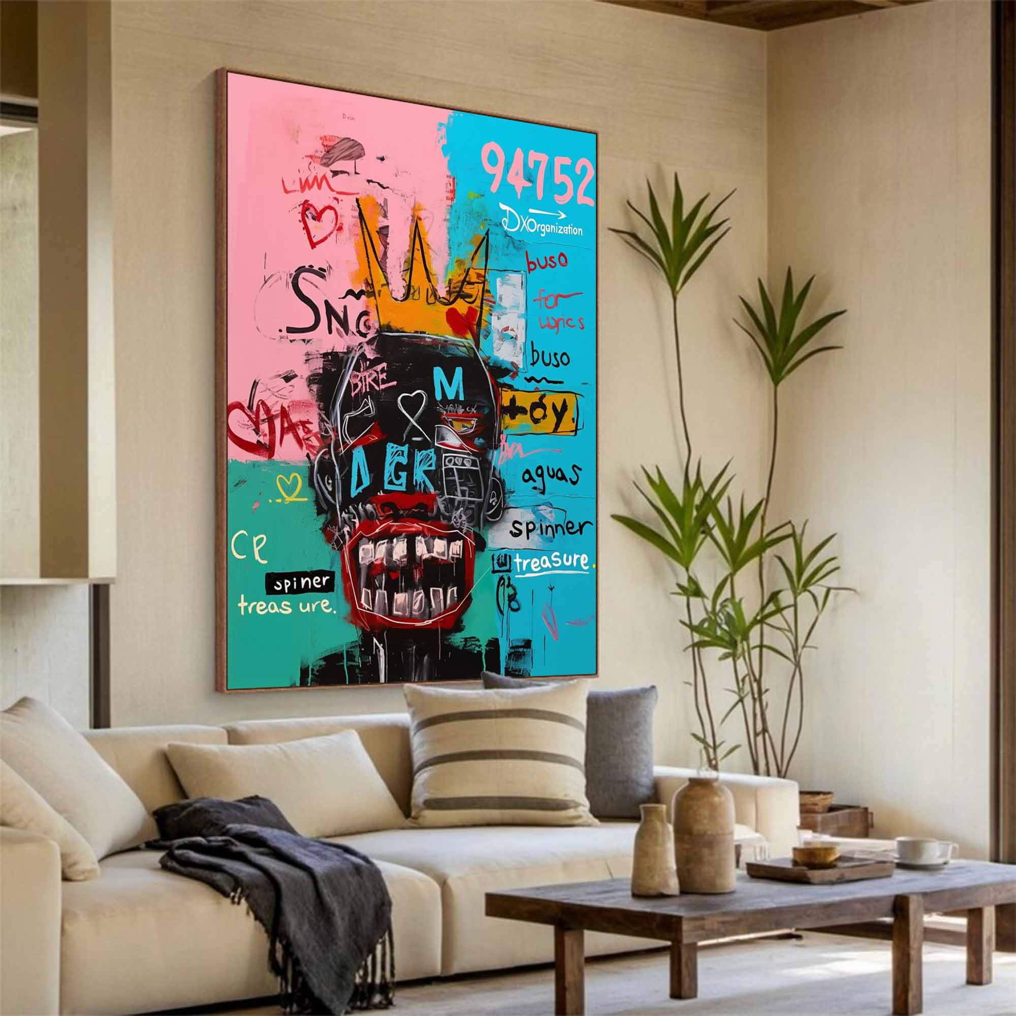 Colorful Pop Art Modern Graffiti Style Art Colorful Modern Art Canvas