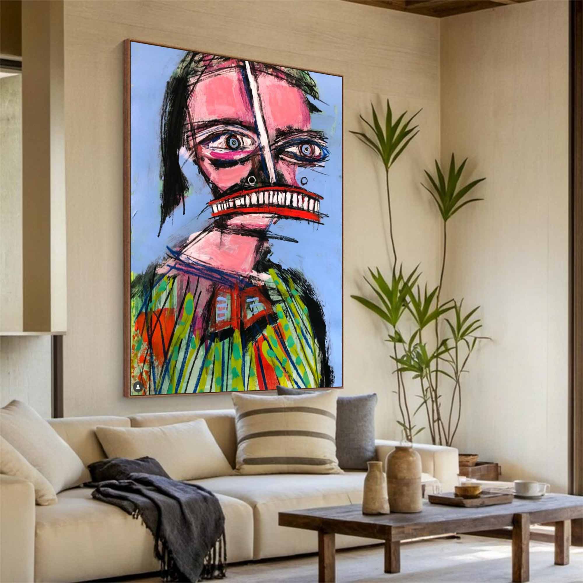 Colorful Modern Art Canvas Colorful Pop Art Modern Graffiti Style Art 