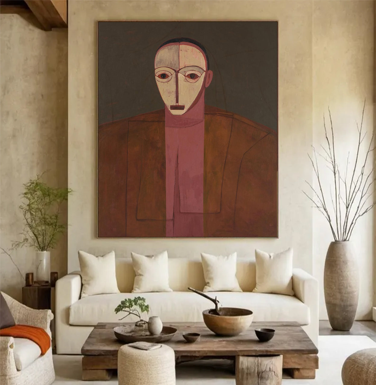 Contemporary Expressionism Abstract figurative painting Minimalist portrait