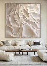 Beige Sculptured art Painting Art sculpture Textured Wall Decor Beige 3D Textured Wall Decor