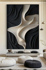 sculpture Textured Wall Decor Sculptured Wood Black Art Sculptured art Painting Geometric Wood Wall Art