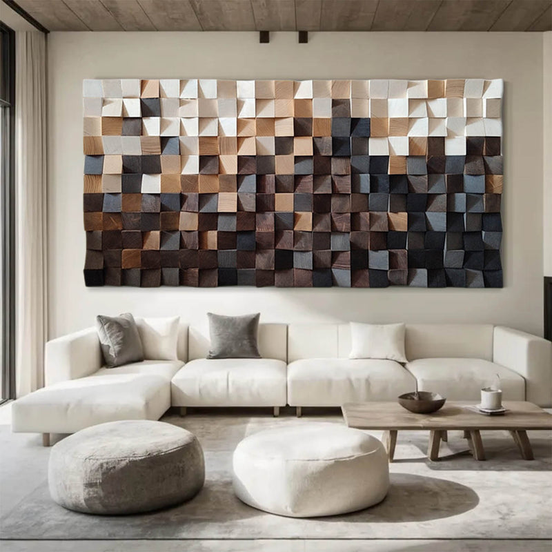 Wood carving wall art Art Black and white Sculptured art Painting sculpture Abstract 3D Textured Wall Art