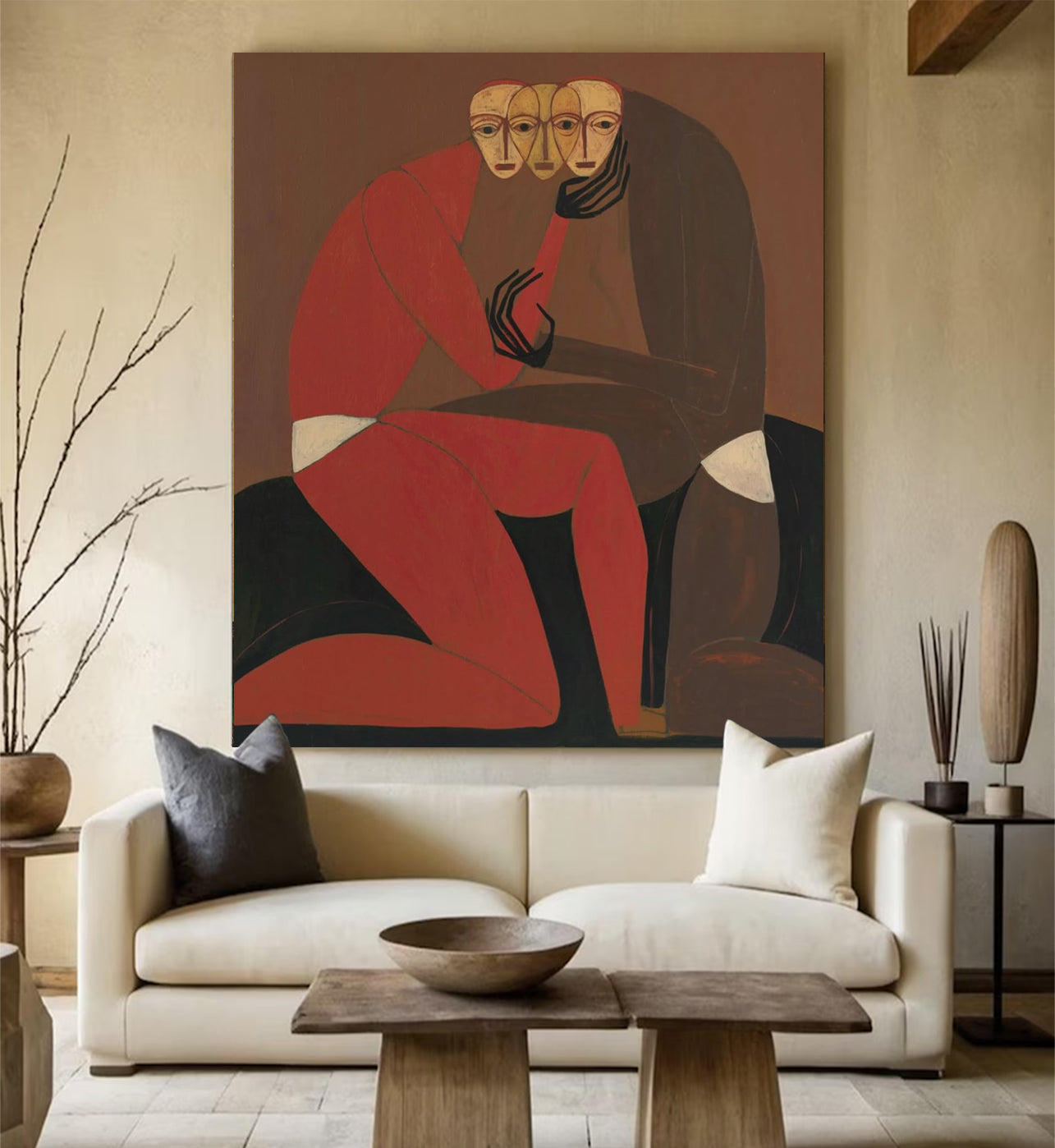 Surrealist Portrait Wall art Double Portraits art Human Connection art