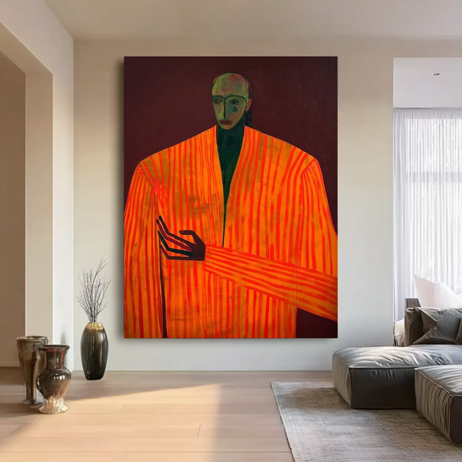 Abstract figurative painting Surrealist Portrait Wall art Surrealist Portrait