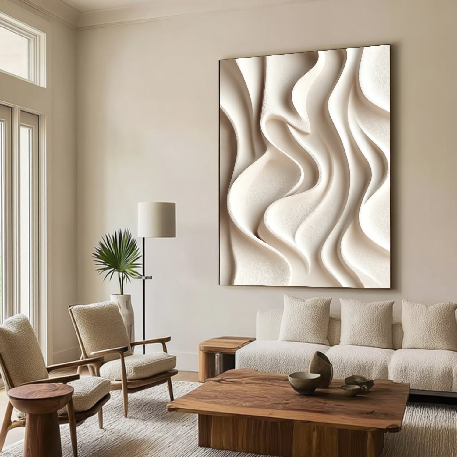 Sculptured art Painting Wood carving wall art 3D Wood Textured Wall art