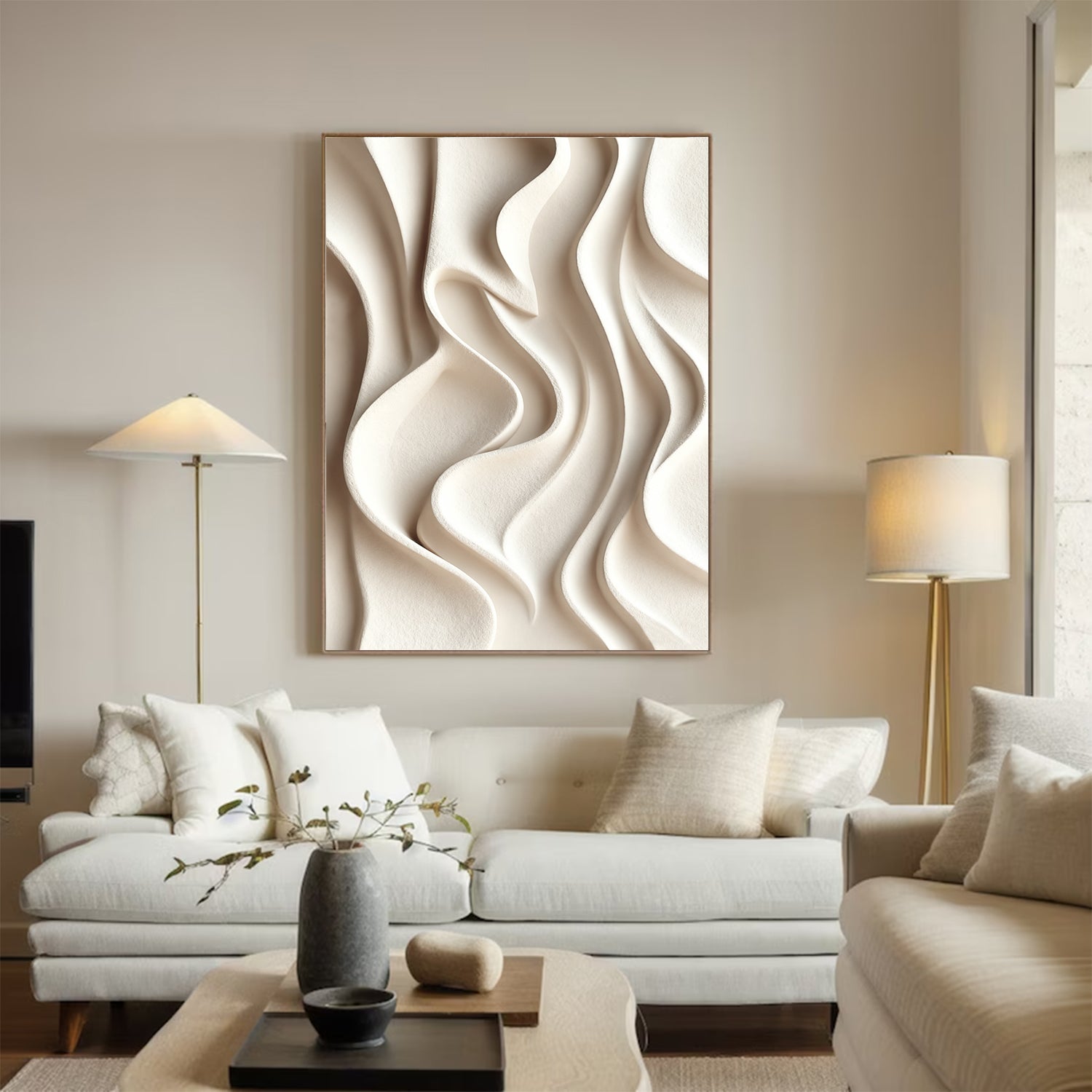 Sculptured art Painting Wood carving wall art 3D Wood Textured Wall art