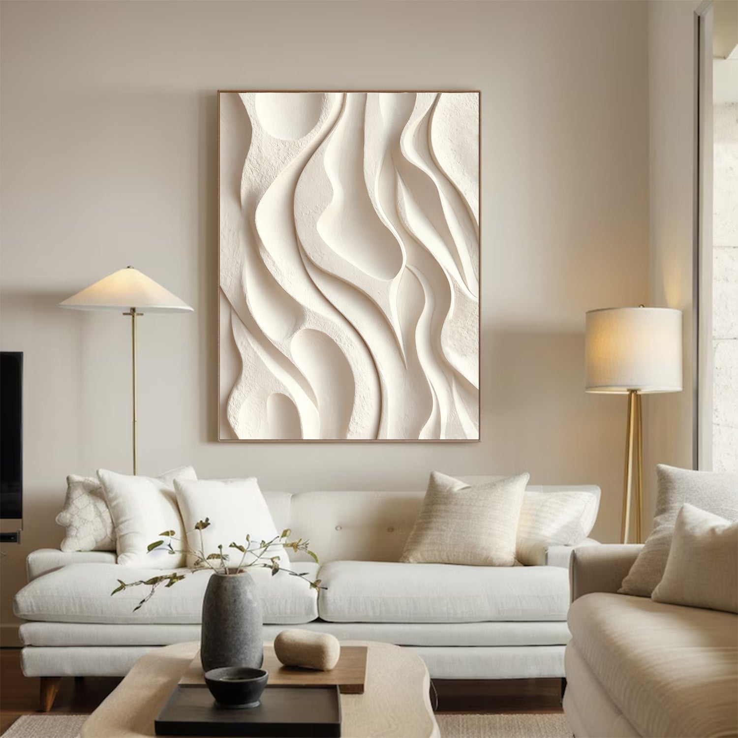 Wood carving wall art Wooden wall decor Art sculpture Textured Wall Decor