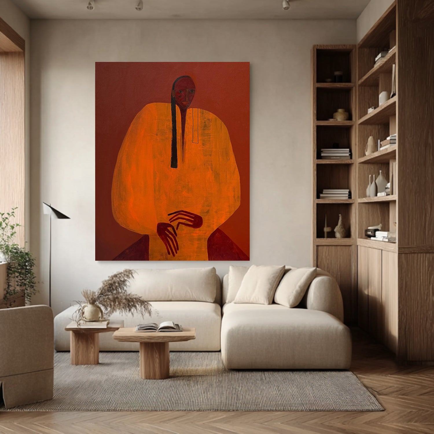 Surrealist Portrait Figure painting Boho Abstract figurative painting